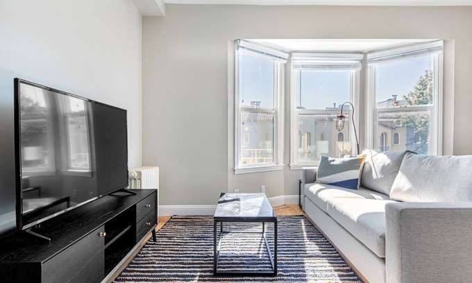Marina District Apartment | Rad Marina District 2BR w/W/D, walk to Parks & Presidio, by Blueground