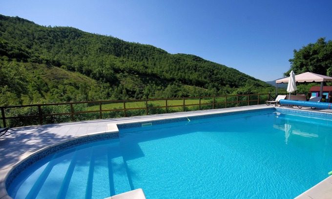 Pierantonio Apartment | Rancale-Beautiful and Imposing Stone Farmhouse with Pool in Quiet Valley Setting