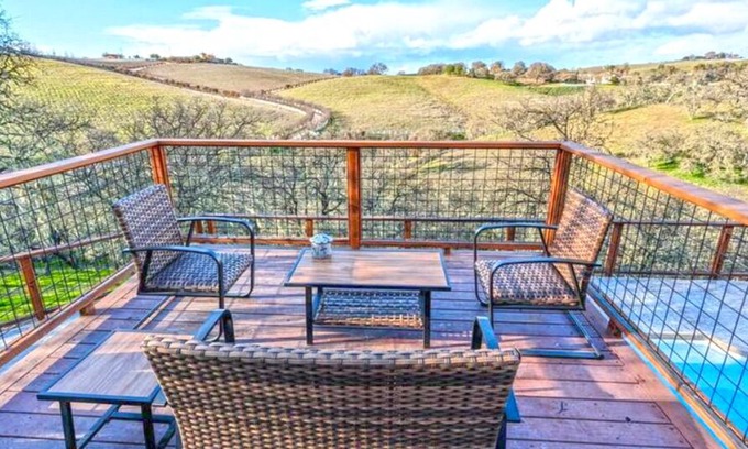 Paso Robles House | Ranch House Bungalow - Designer bungalow with views, pool, fire pit, hiking