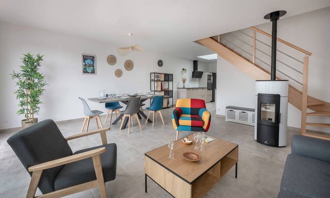 Pornic Ski Chalet | Recent house in Pornic, 500m from the beach for 5