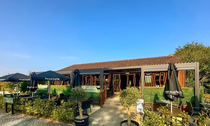 Raywell Ski Chalet | Recently upgraded with Gazebo over hot tub and side bar with stools.