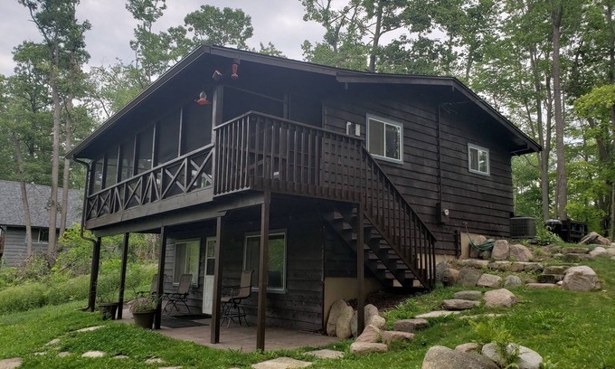 Comstock Cabin | Relax here, lake cabin. Beautiful sunsets and screened in porch.