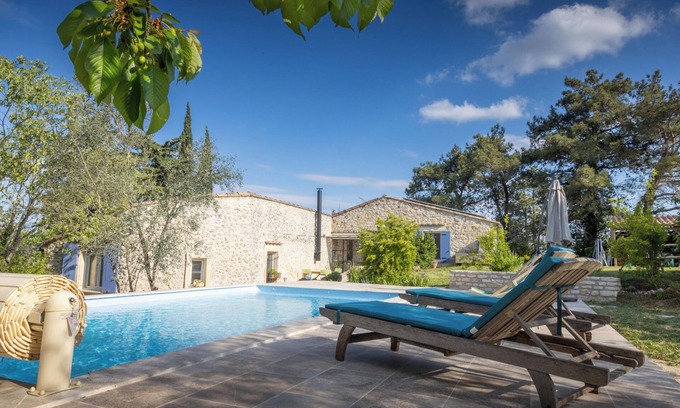 Brouzet-les-Ales House | Relaxing environment with pool et magnificent views of Cevennes and Mont Bouquet