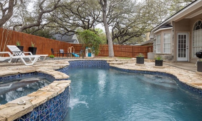San Antonio House | Relaxing Retreat Near SeaWorld with Heated Pool, Spa, Pet-Friendly with Family-F
