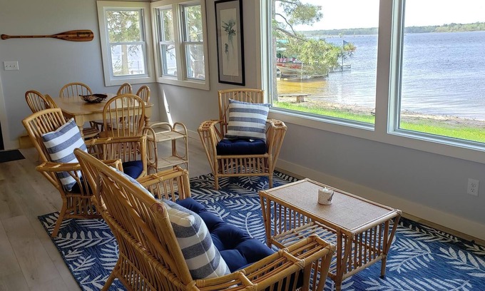 Bemidji Cabin | Remodeled Beachfront Cabin on Wolf Lake w/ dock & firepit!