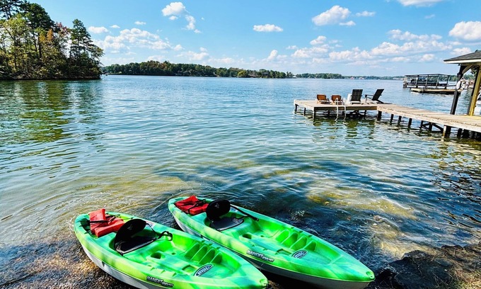 Lakeland House | Renovated lake front home with great views & swim dock!
