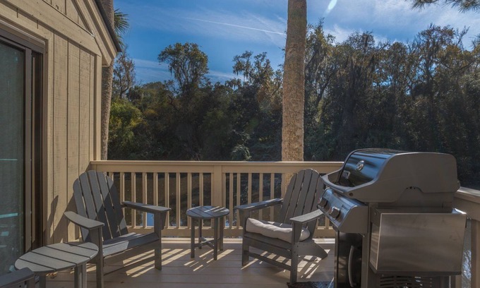 Night Heron House | Renovated Sea Pines Family Villa | Private Deck w/Water Views, BBQ, Bikes