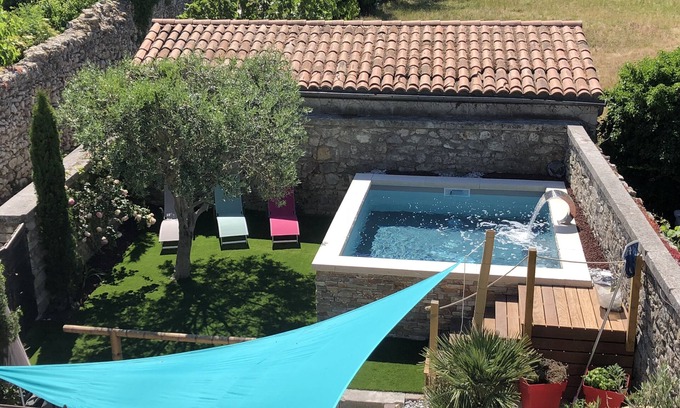 Saint-Remeze House | Renovated stone house in the center of the village, A/C and swimming pool