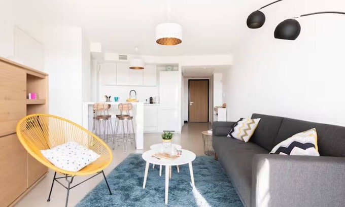 Port Marianne Condo | Residence Arbre Blanc ( White Tree) Luxurious 1 bedroom apart. highest floor