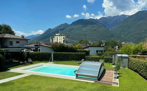 Camorino Apartment | Residenza La Svolta - Salt Pool & Private Garden