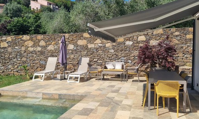 Penta-di-Casinca Apartment | Rez de villa avec piscine privée, wifi, jardin clôturé