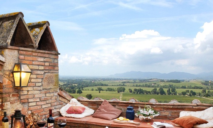 Roccastrada Other | Romantic and Panoramic apartment in historic organic farm, with swimming pool