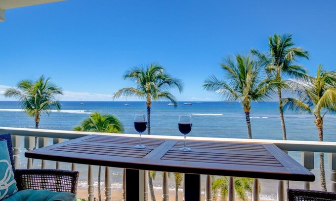 Historic Lahaina Front Street Apartment | Romantic Oceanfront Condo at Lahaina Shores with Sweeping Ocean Views