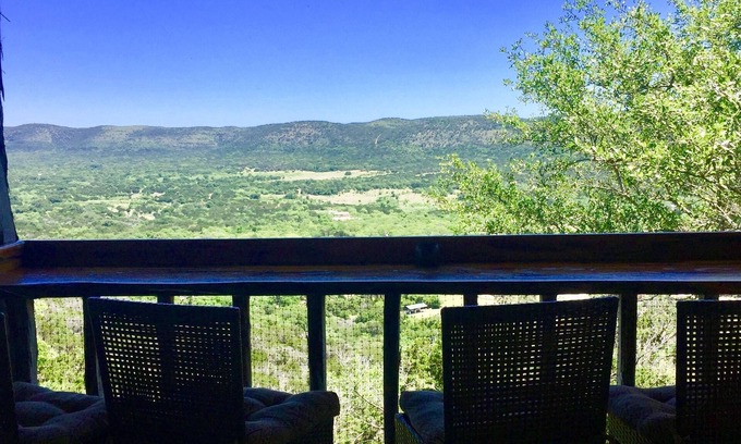 Concan Cabin | Romantic Rock Cabin, Beautiful, Spectacular Views of Frio River & Mountains!