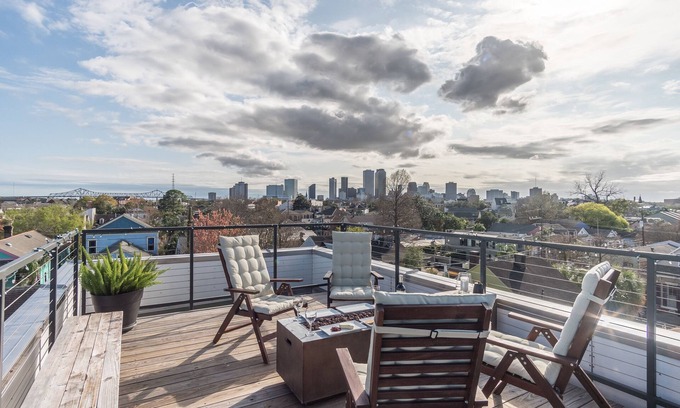 Faubourg Marigny Apartment | Rooftop Panoramic Experience near French Quarter