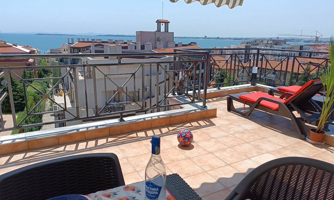 Yurta Apartment | Rooftop sea view flat with huge terrace in peacefull part of Sveti Vlas