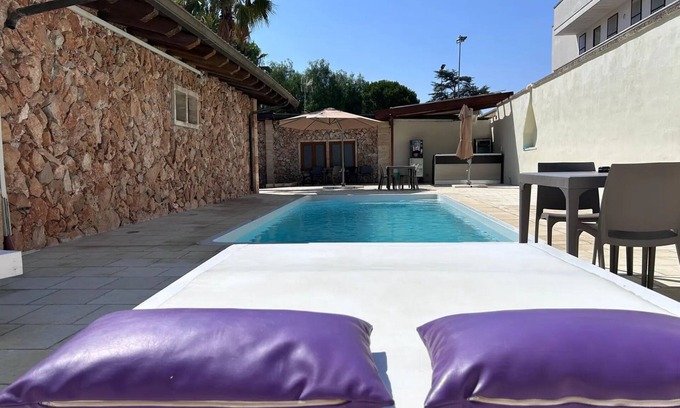 Ruffano Apartment | Room 'La Pietra Village - Orchidea' with Shared Terrace, Wi-Fi and Air Conditioning