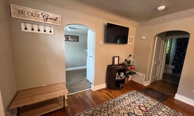 North Park House | Roomy single bedroom with a huge back yard