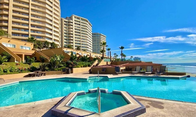 Playa Encantada Condo | Rosarito Beach and pool access apartment 2bd 2b