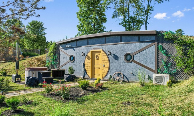 Creola Cabin | Rustic Hobbit Inspired Hocking Hills State Park 3 mi away Hot Tub Pet Friendly