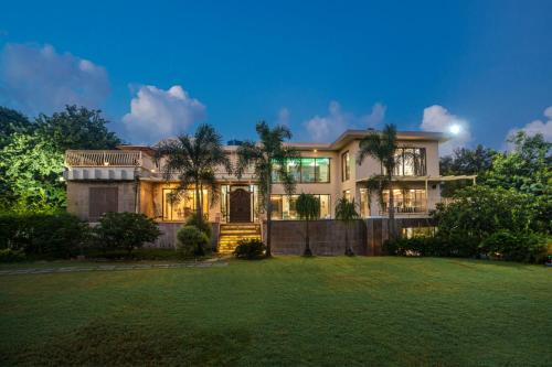 Alibaug Villa | SaffronStays Aura, Alibaug - luxury pool villa with a game room and spacious lawn