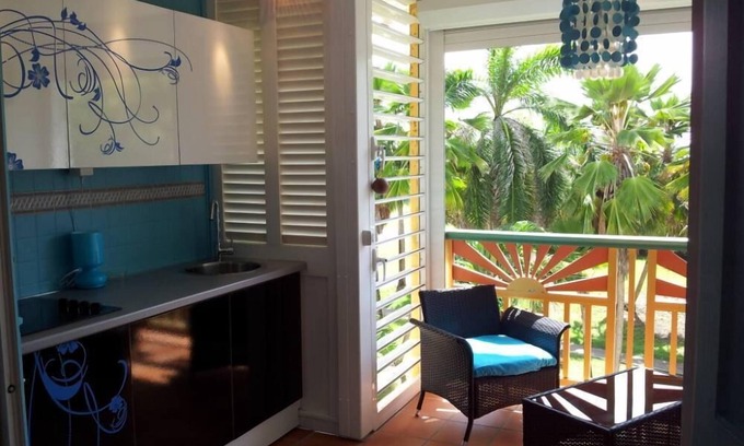 Anse des Rochers Apartment | SAINT FRANCOIS ANSE DES ROCHERS Studio de la Plage sea view beach 100 meters away