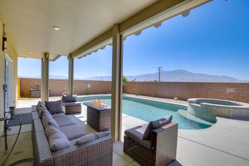 Desert Hot Springs House | Saltwater Pool, Spa and Fire Pit Home with Mtn Views!