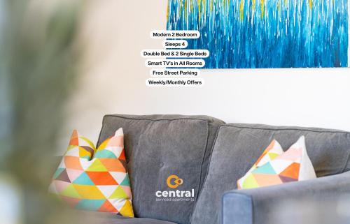 Murthill Apartment | Sandeman by CENTRAL SERVICED APARTMENTS - 2 Bedroom - FREE Street Parking - Fast WiFi - Smart TVs in All Rooms - Ground Level - Family Neighbourhood - 3 x Double Beds - Heating 24-7 - Trade Stays - Weekly & Monthly Offers