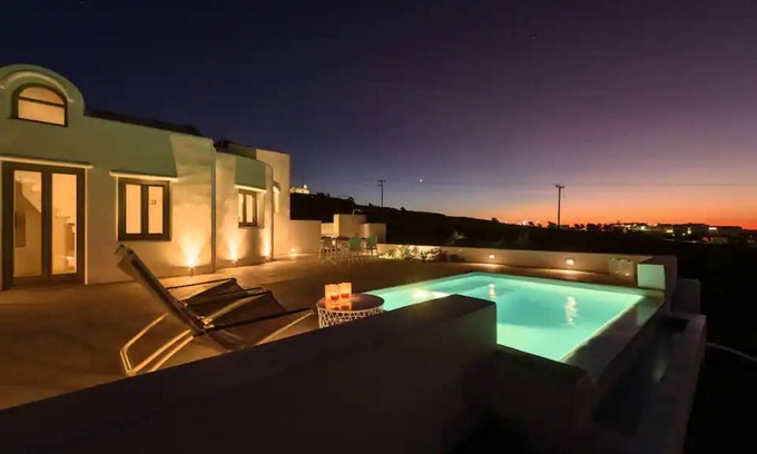 Pyrgos Villa | Sandy villa with private pool & Sea view