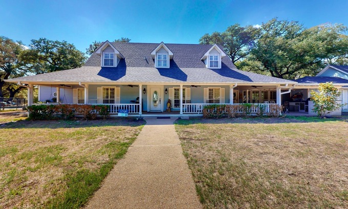 Valley Mills House | Scenic 30-acre retreat with pool, hot tub, batting cage, Ping-Pong, & basketball