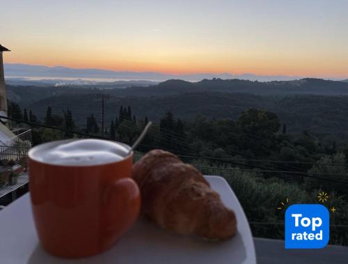 Pelekas Apartment | Schönes Familienappartement in Pelekas, Corfu mit Meerblick