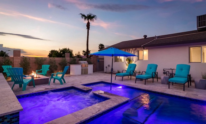 Cox Heights House | Scottsdale Oasis w/Game Room, Pool, Hot Tub & Fire Pit–Minutes to Old Town Fun!
