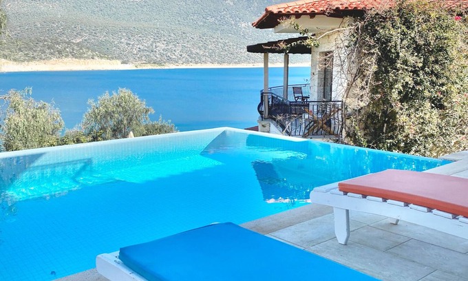 Kas Villa | Sea front Villa with great beach platforms and private pool on the Peninsula.