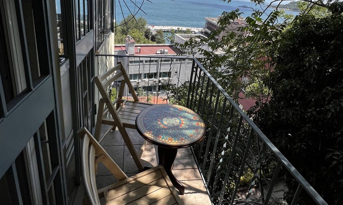 Tophane Apartment | Sea view apartment with balconies in fancy and central neighborhood of Cihangir.