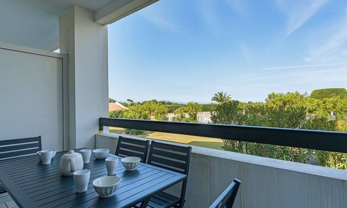 Bidart Apartment | Sea View Apartment with Pool, Tennis & Balcony Near Golf & Beach