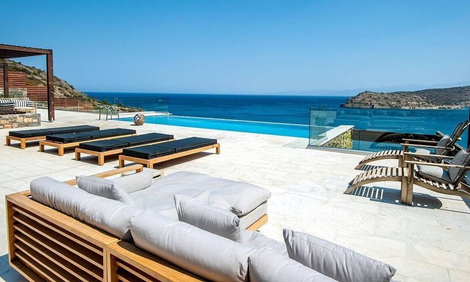 Kounelion Villa | Seafront Private Villa with a heated pool