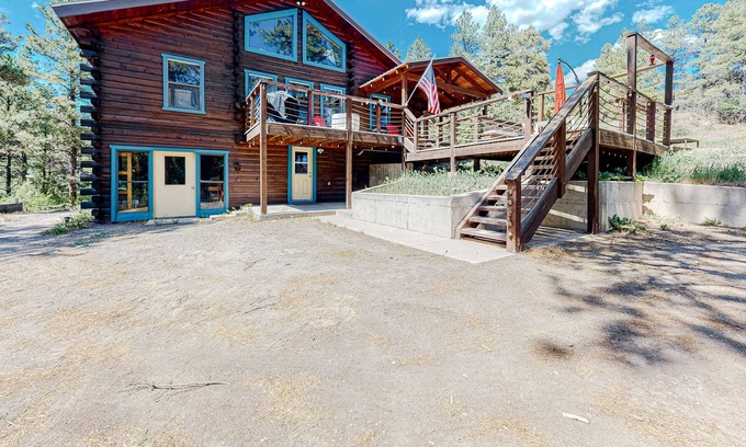 Pagosa Springs House | Secluded, dog-friendly home with private hot tub, deck, games, grill & firepit