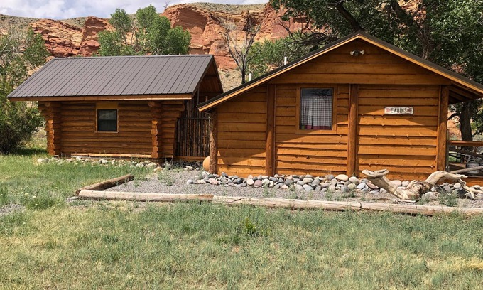 Dubois Cabin | Secluded studio-style cabin on the rushing Wind River tucked under cottonwoods