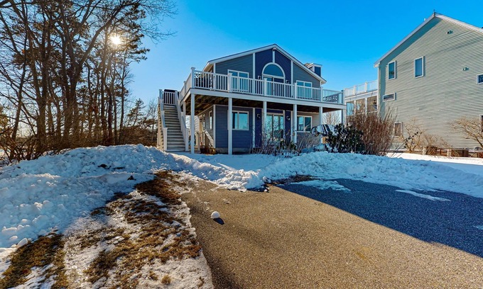 Biddeford Pool House | Serene Coastal Retreat with Breathtaking Ocean Views and Fire pit