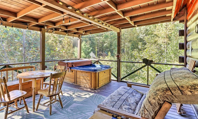 Ellijay Cabin | Serene Ellijay Escape w/ Fire Pit & Hot Tub!