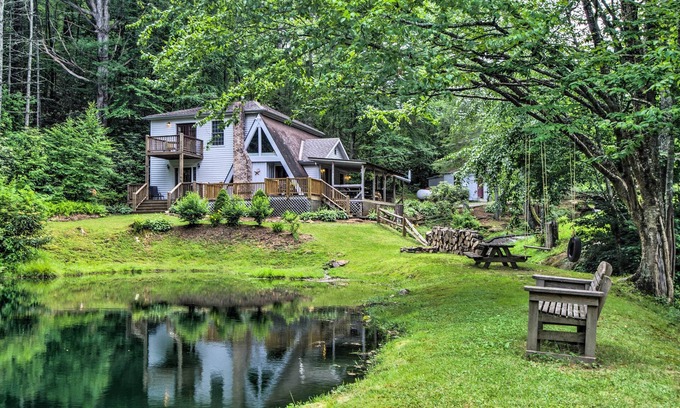Todd House | Serene Todd Getaway w/Private Pond & Creek Views!