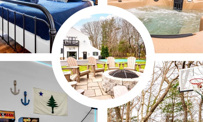 Ogunquit - Wells House | Shamrock by the Sea: Hot Tub, Arcade, Basketball