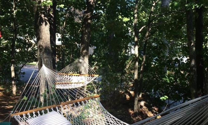 North Sebago House | Short walk to a large sandy beach on Sebago Lake.