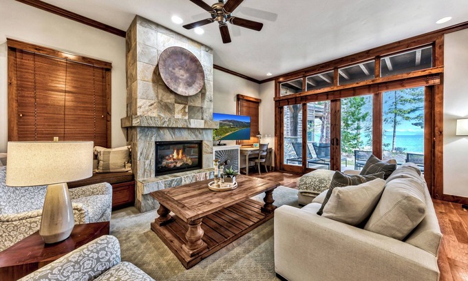 Sierra Shores Condo | Sierra Shores Five - Lakefront Comfort, Pool, Spa, Gym, A/C!