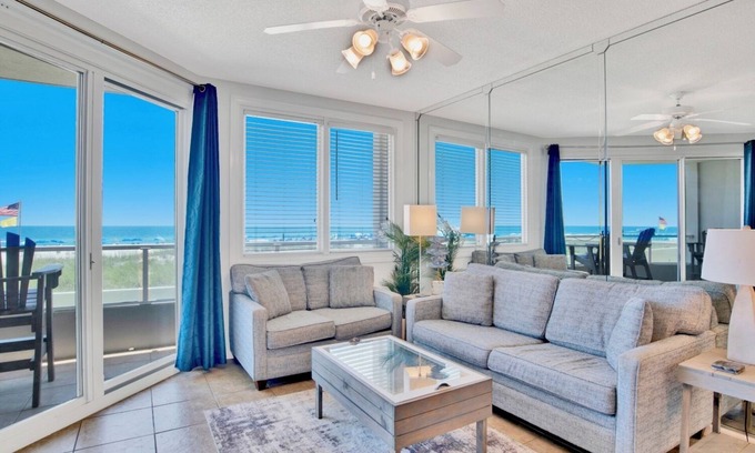 Orange Beach Condo | Silver Beach 102 | Updated, Direct Beach Front, Pet Friendly!