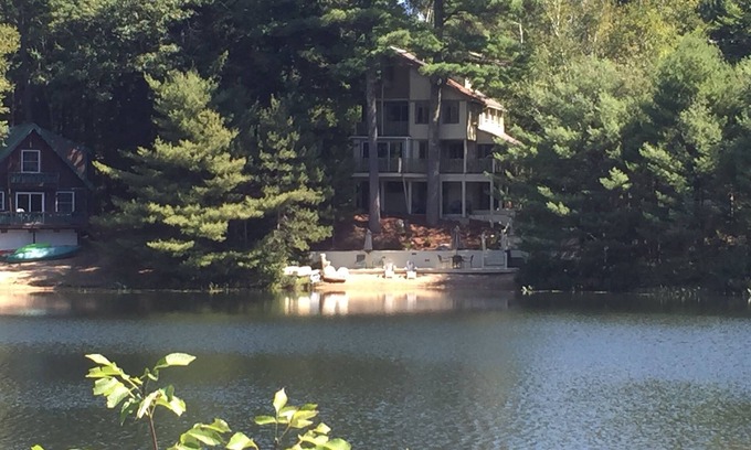 Eidelweiss Village House | Ski Season Waterfront Home, Madison NH - Minutes to N. Conway - Private Beach!
