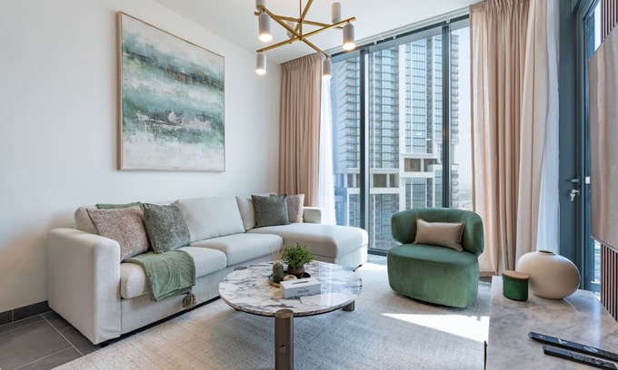 Nad Al Sheba Apartment | Skyline Views 2BR, Steps from a Park, Minutes Drive to Meydan Golf Club