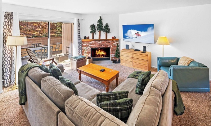 Big Bear Lake Cabin | Slopeside Chalet By Destination Big Bear:Ski In Ski Out Condo at Bear Mountain Ski Resort! Seasonal Community Spa, Pickleball and Basketball Court!