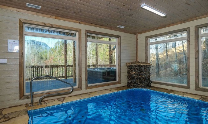 Sevierville Cabin | Smoky Mountain Joy - Private Pool, Theater & Games