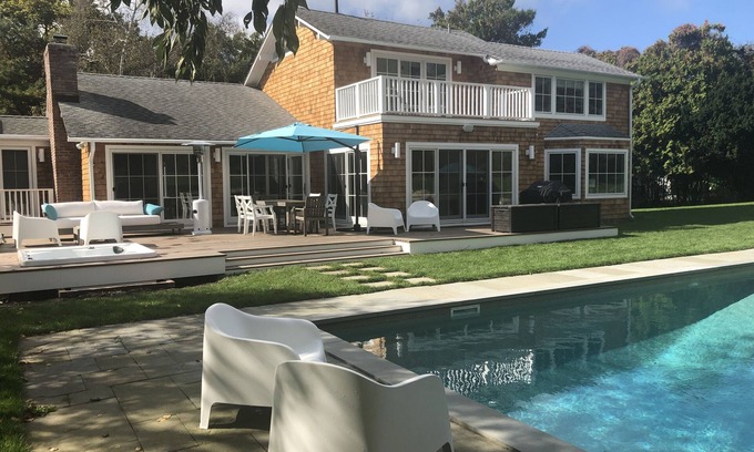 Tuckahoe House | Southampton exclusive private location with beautiful heated salt water pool